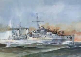 Image Hms Belfast Ships Painting Art Military