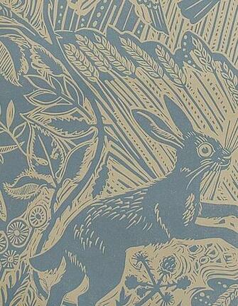 Harvest Hare Wallpaper Excellent Lino Print With Mark Hearld