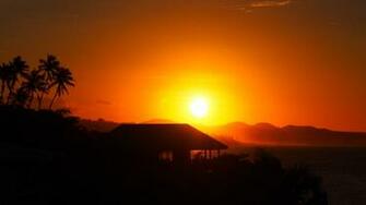 Samoan Sunset Computer Wallpaper Desktop Background