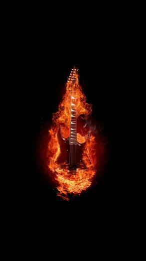 Related Pictures Guitar On Fire Music Wallpaper HD
