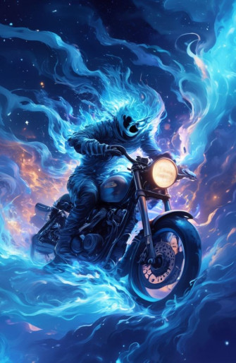 Blue Ghost Rider Wallpaper