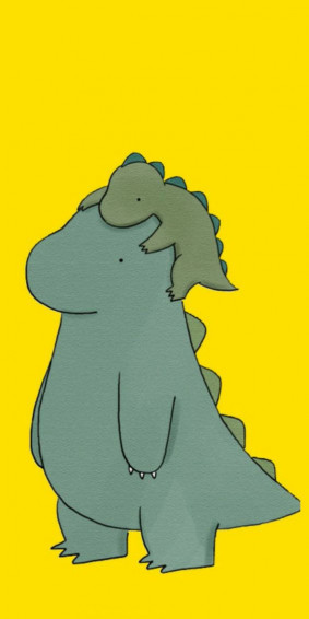 Cartoon Dinosaur Phone Wallpaper