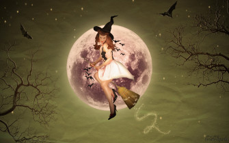 Fantasy Witch Wallpaper