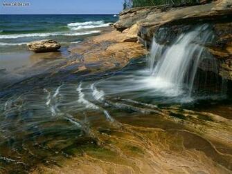 Beach Lake Superior Pictured Rocks National Lakeshore Michigan P