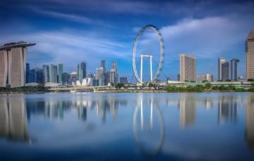 Wallpaper Reflection Day Singapore Ferris Wheel Image For