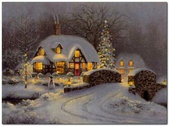 Christmas Cottage Wallpaper The