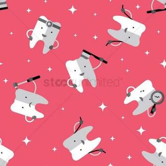 Seamless Tooth Background Vector Image Stockunlimited