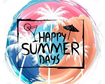 Happy Summer Days Poster Wallpaper For Fun Party