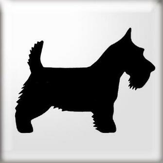 Scottie Dog Silhouette Stencil