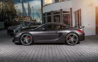 Wallpaper Black Porsche Cayman Techart Caiman Image