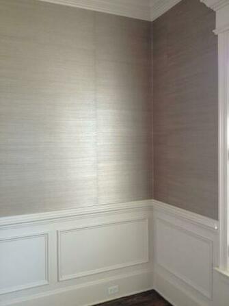 Walls With Grasscloth Wallpaper For Sitting Room Bottom Of Wall Just