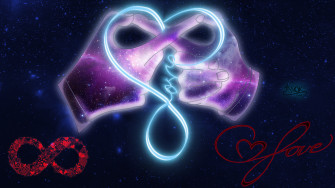 Infinite Love Couple Hand Wallpaper