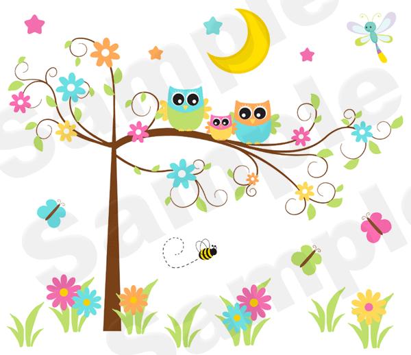 Owl Wallpaper For Kids Fancy Tree Wall Art Mural