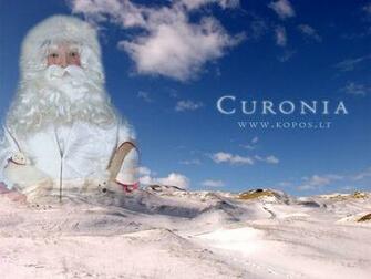 Santa Clause In The White Dune Wallpaper
