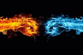 Red Hawk And Blue Fire Punch Art Cool Desktop