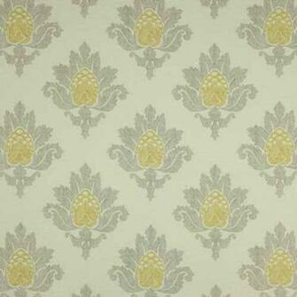 Jane Churchill Bruton Damask Yellow Grey
