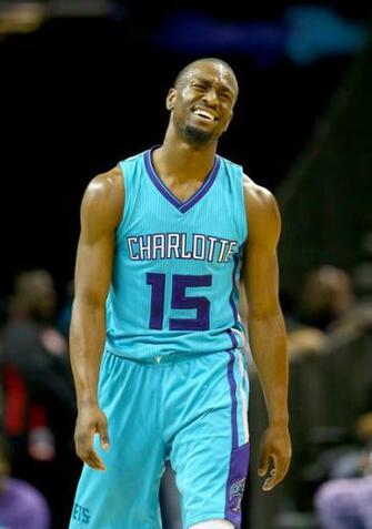 Kemba Walker Of The Charlotte Hornets Reacts After