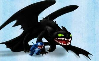 Stitch And Toothless By Arvata