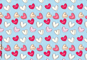 Cute Hearts Preppy Desktop Wallpaper