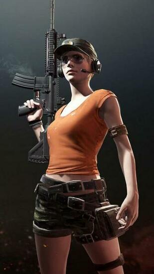Pubg Female Player With Hat And Headphone Haha Gaming