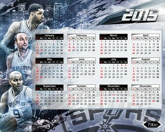 San Antonio Spurs Calendar By Tmaclabi