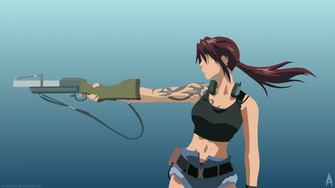 Black Lagoon Revy Minimalist Wallpaper By Archeoalex On