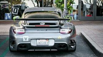 Silver Porsche Turbo S Back Wallpaper Car