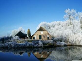 Farmhouse Along The Kromme Rijn River 4k HD Desktop Wallpaper