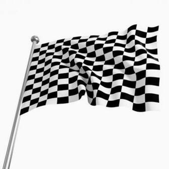 Close Up Black And White Checkered Racing Flag Automotive