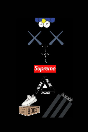 Kaws X Supreme Wallpaper