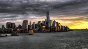 Lower Manhattan Sunset Wallpaper Background Kicking