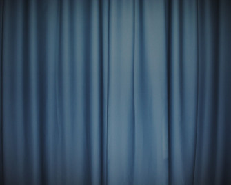 Blue Curtain Texture Fabric Blind Folds Silk Textiles