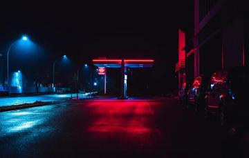 Wallpaper Machine Night The City Dressing Neon Street