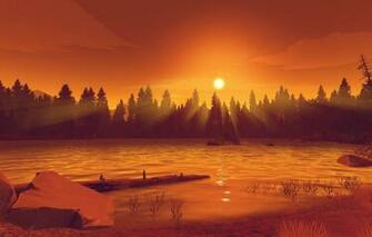 Wallpaper Landscape The Game Firewatch Observation Tower Image