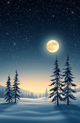Winter Night Sky Wallpaper