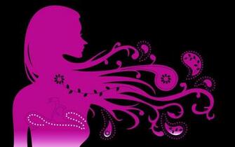 Girly Purple Hair Woman Cool Background