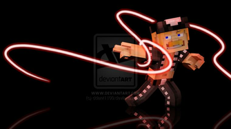 Minecraft Wallpaper HD Herobrine Cuir