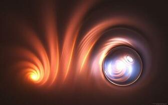 Abstract Pink Orange Shiny Metallic Wallpaper