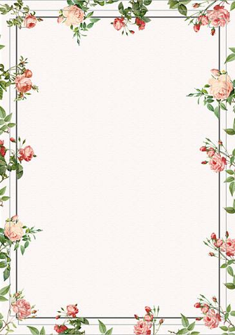 Vintage Posters Flowers Border Backgroun Png Image Pngio