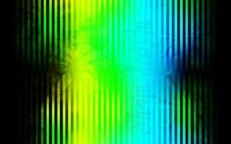 Sh Yn Design Striped Floral Wallpaper Green Yellow Blue