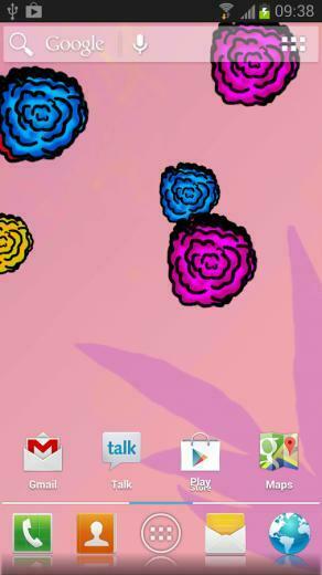 Toepassing Op Wallpaper Leef Met Kleurrijke Bloem Motief
