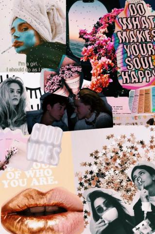 Collage Art Aesthetic Quote Bad Girl Wallpaper