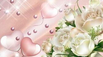 Hearts And Flowers Wallpaper