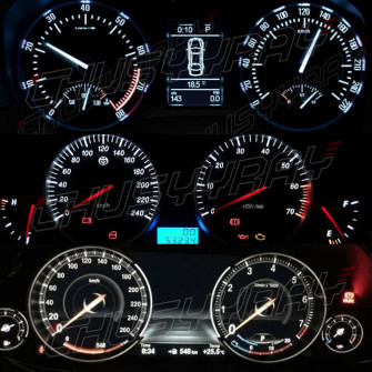 Dash Instrument Cluster Gauges White Led Light Bulb Kit For