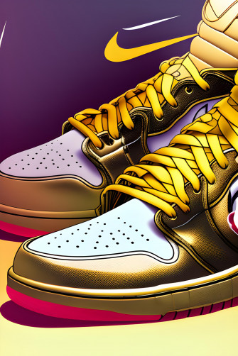 Golden Air Jordan Off White Sneakers And Nike Dunks