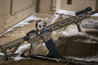 Wallpaper M4 Magpul Assault Rifle Collimator Weapons