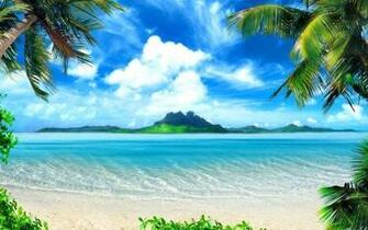 Paradise Tropical Island Clear Water Beach Beautiful Scenery