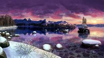 Winter Tahoe Christmas Bulletins Image Background Church