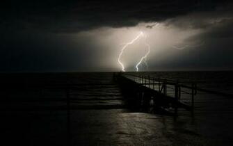 Sea Dark Night Storm Skyscapes Wallpaper