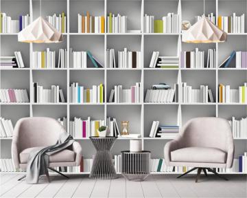 Beibehang Custom Wallpaper Mural Book Library Bookcase Magazine